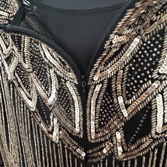 Aidan Mattox Black Cocktail Beaded Dress - Picture 8 of 12